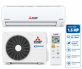Máy Lạnh Mitsubishi Inverter 1.5 HP – Tiết Kiệm Điện, Làm Lạnh Hiệu Quả