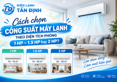 Cách Chọn Công Suất Máy Lạnh Theo Diện Tích Phòng – 1 HP, 1.5 HP Hay 2 HP?